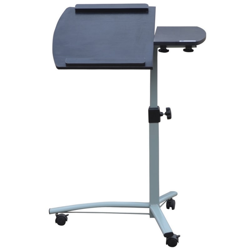 Homegear Portable Rolling Laptop Desk / Table Stand on Wheels Black