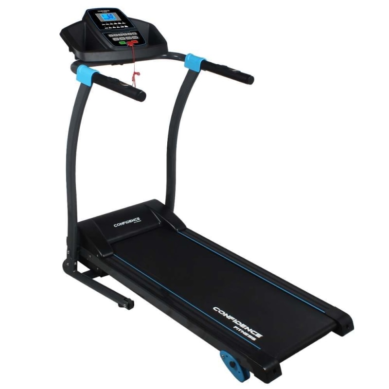 OPEN BOX Confidence Fitness TP-3 Folding Electric Treadmill - Motorized Running Machine with Manual Incline, LCD and Phone/Tablet Holder #1