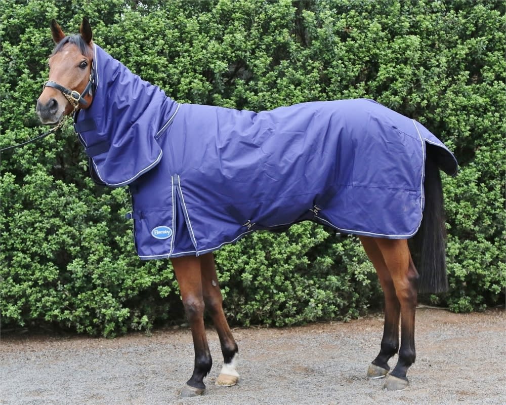 1200 Denier with 300g Fill Barnsby Equestrian Waterproof Horse Winter Blanket/Turnout Rug with Neck Combo 