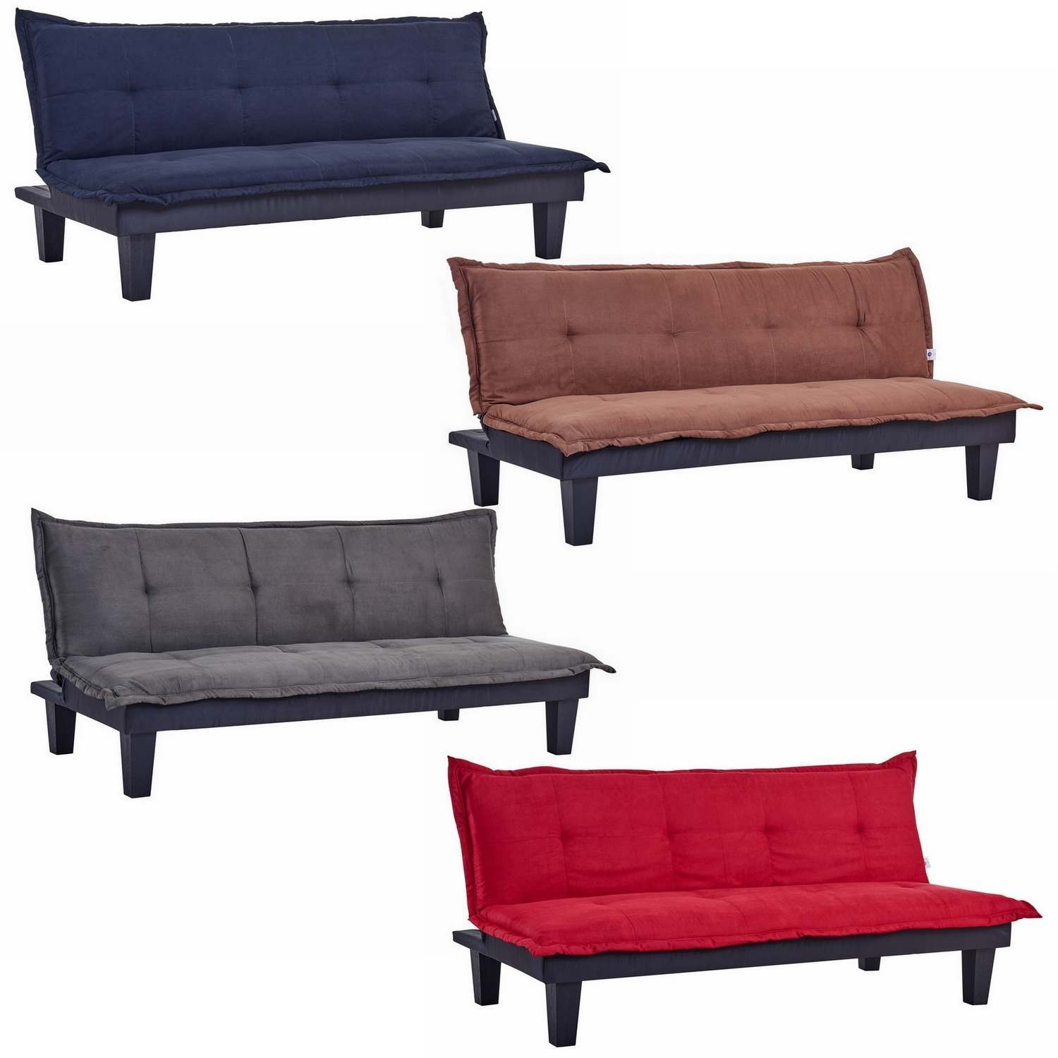 Open Box Homegear Furniture Microfiber Futon Sofa Bed Recliner