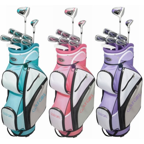 GolfGirl FWS3 Ladies Petite Golf Clubs Set with Cart Bag, All Graphite, Left Hand