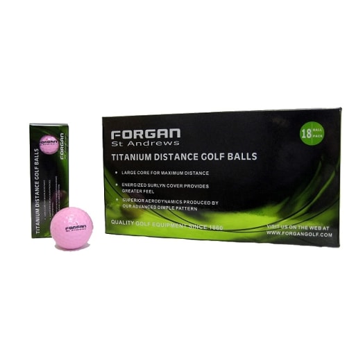 18 Forgan Golf Titanium Distance Golf Balls PINK
