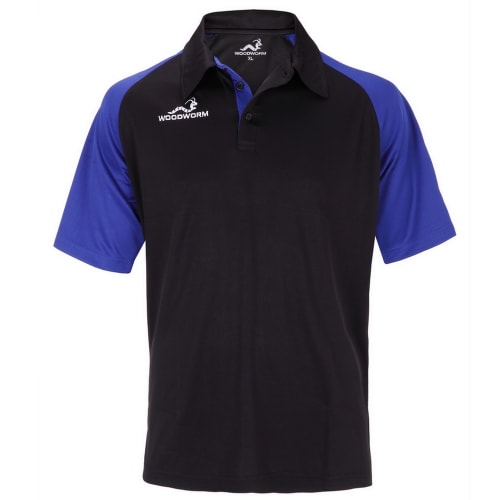 Woodworm Pro Cricket Short Sleeve Shirt Royal Blue
