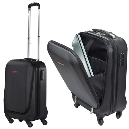Swiss Case 20" ABS 4 Wheel Suitcase W/ Zip Pocket