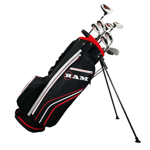 Ram Golf Accubar Golf Clubs Set - Graphite Shafted Woods and Irons - Mens Left Hand