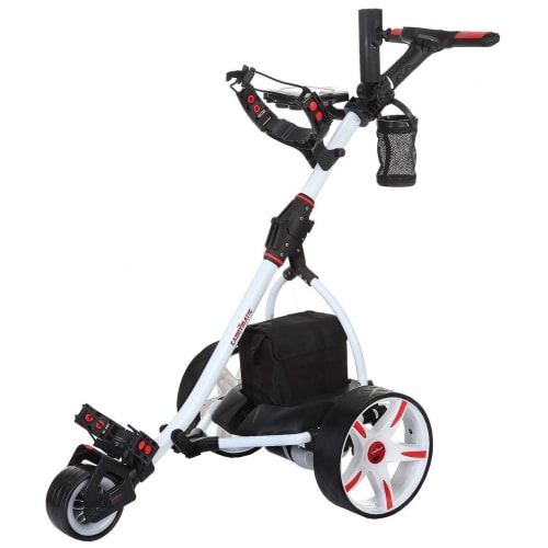 Caddymatic V2 Electric Golf Trolley / Cart With 36 Hole battery With Auto-Distance Functionality White