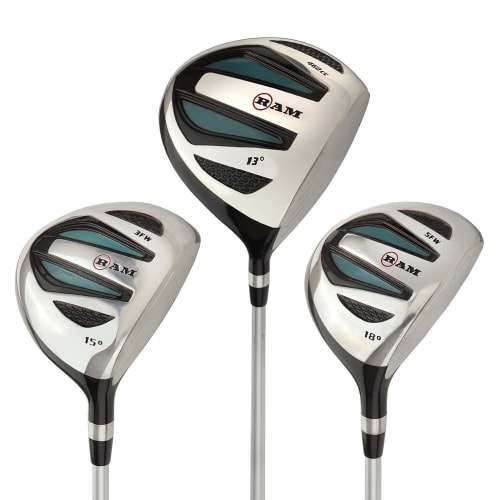 Ram Golf EZ3 Ladies 1 Inch Shorter Wood Set inc Driver, 3 Wood and 5 Wood - Headcovers Included - Graphite Shafts
