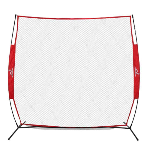 Wodoworm 7ft x 7ft Quick Up Sports Bow Frame and Net - Practice/Protective Net Screen for Baseball, Softball and Other Sports