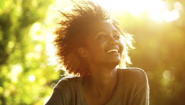 woman in sunshine