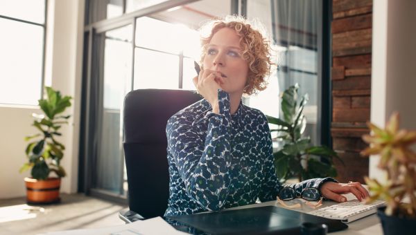 woman, business woman, desk, work, office