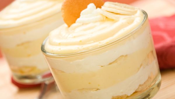 banana pudding, cups