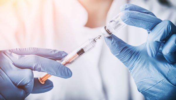 filling a syringe