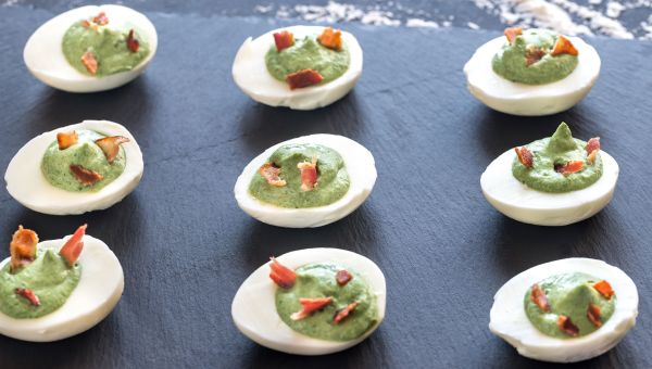 deviled egg with avocado