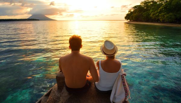 couple looking out to sea