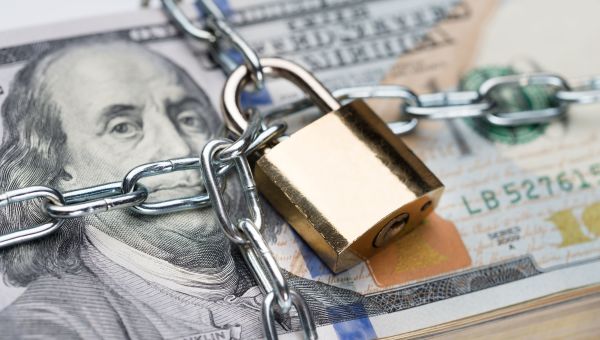 lock money in bank account