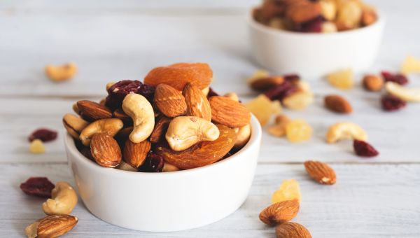 Bowl of assorted nuts