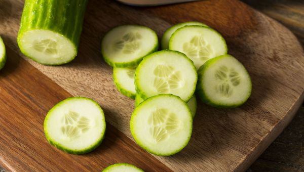 Slices of cucumber