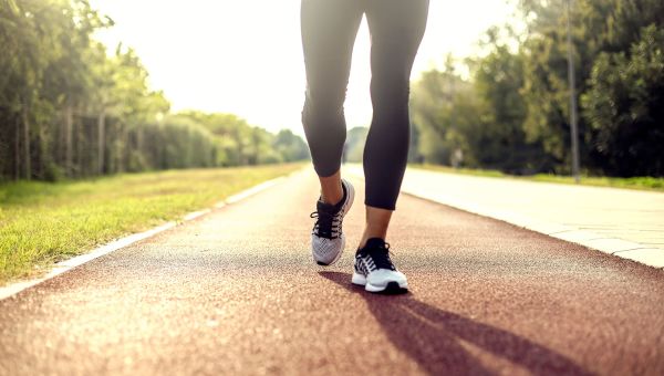 Athletic woman going for a jog