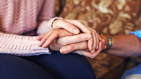 couple holding hands