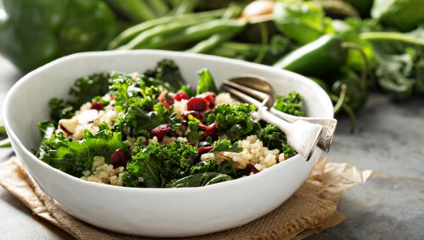Healthy kale and quinoa salad 