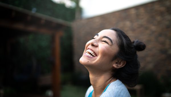 happy smiling woman