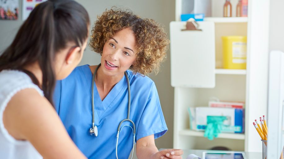 doctor talking to patient