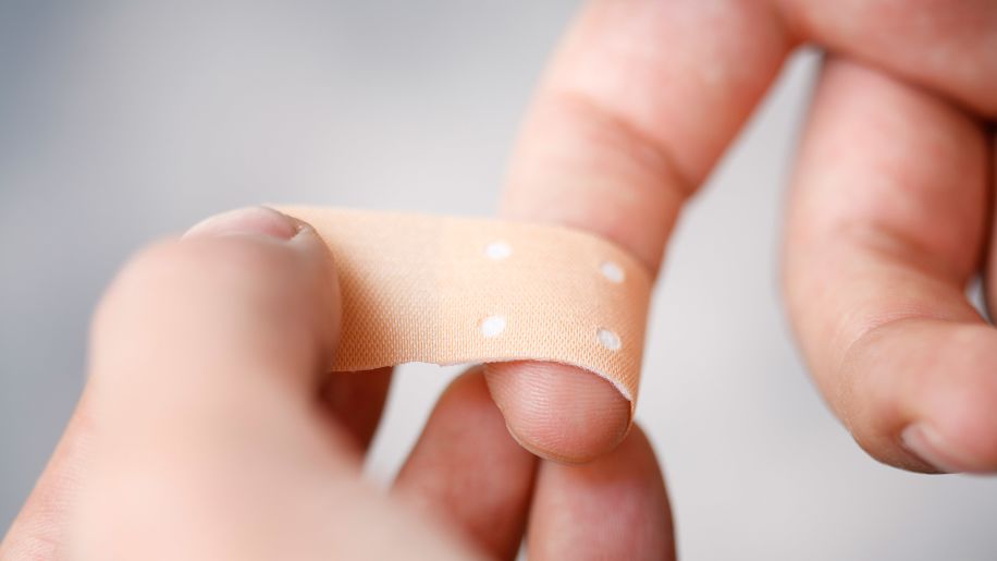 bandage on finger bandaid