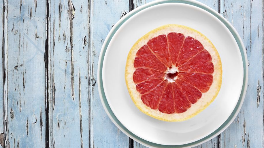 cut grapefruit