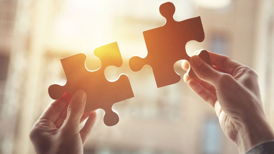 holding puzzle pieces