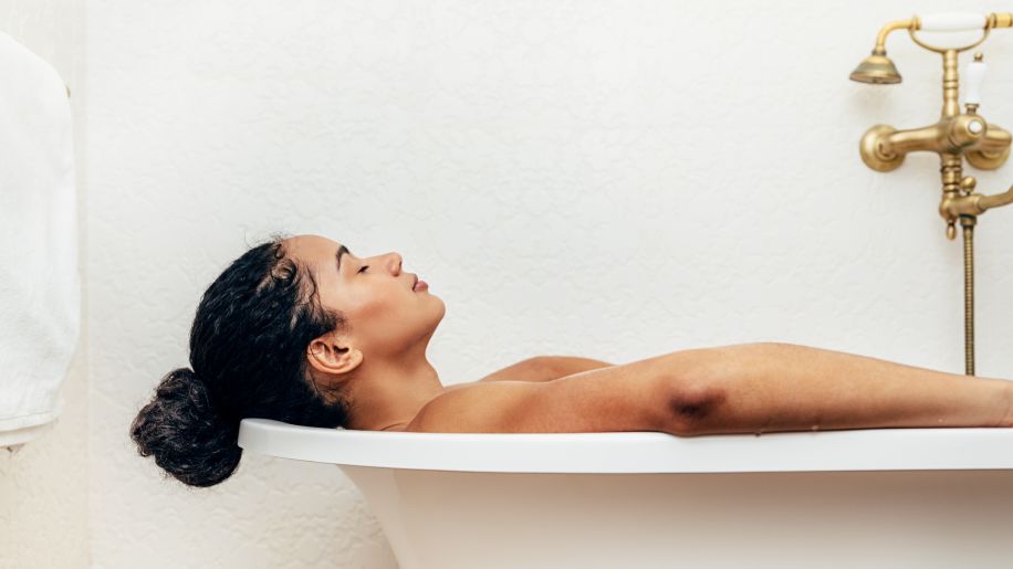woman in bath tub