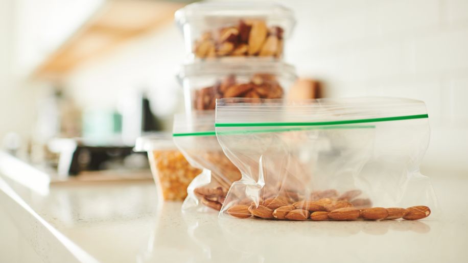  snack bags of almonds walnuts
