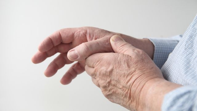 Elderly hands