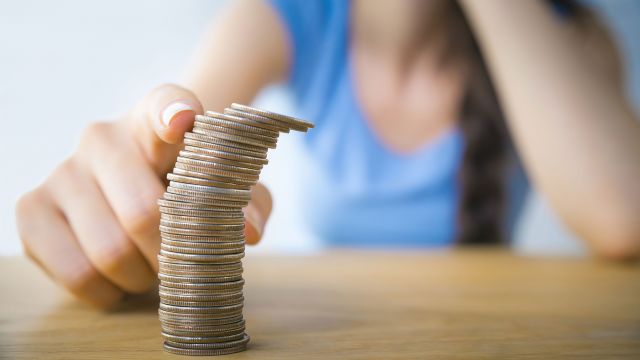 Stack of quarters