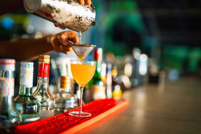 bartender making an alcoholic drink