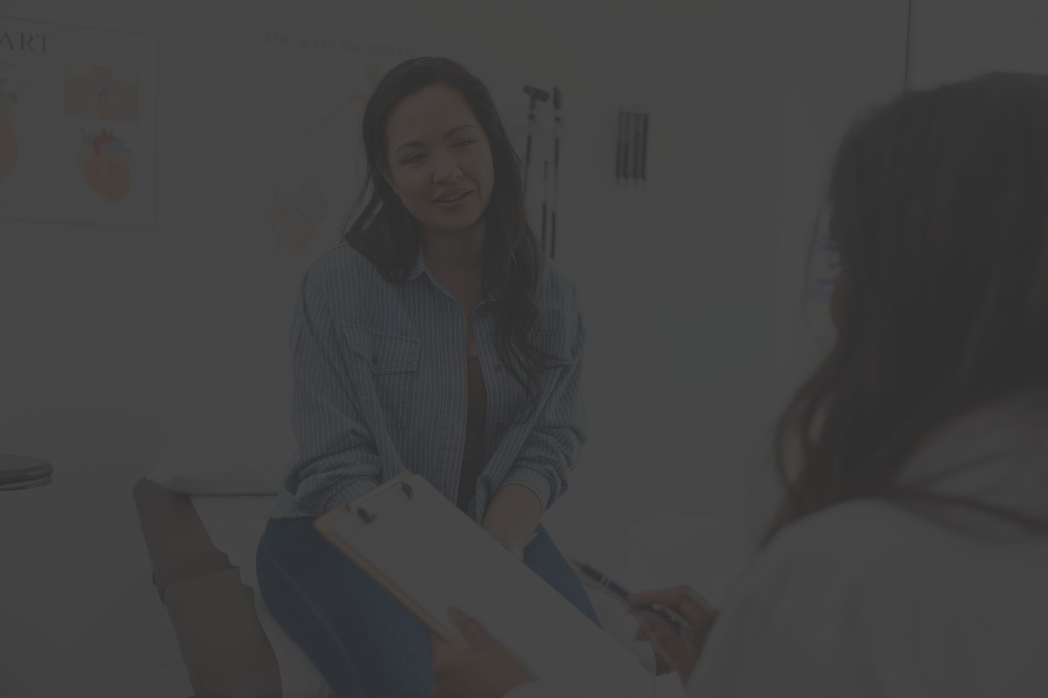 Young person talking with a healthcare provider