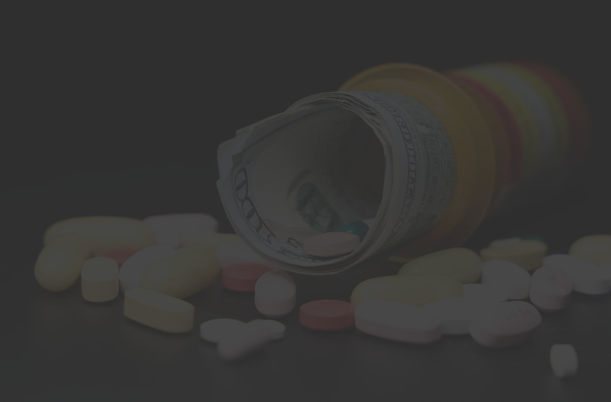 money stuffed in prescription bottle