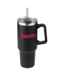 40 oz Double-Wall Stainless Travel Mug with Straw