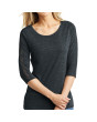 District Made Ladies Tri-Blend Lace 3/4-Sleeve Tee (Apparel)