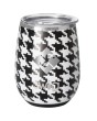 14 oz. Swig Life Houndstooth Stainless Steel Stemless Wine Tumbler