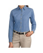 Port & Company - Ladies Long Sleeve Value Denim Shirt (Apparel)