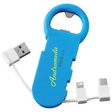 Bottle Opener with 3-in-1 Charging Cable