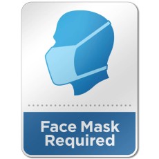 6" X 8" Face Mask Wall Sign