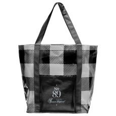 Buffalo Plaid Laminated Shopper Tote