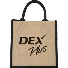 Personalised Custom Printed Classic Jute Tote Canvas Shopping Bag Beach Holiday 