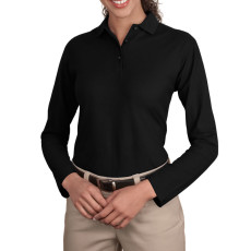 Port Authority Ladies Long Sleeve Silk Touch Polo