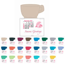 Custom 14-Month Coffee Cup Press-N-Stick Calendar
