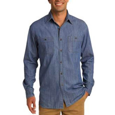 Port Authority Denim Shirt with Patch Pockets