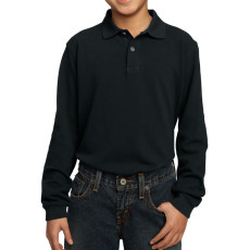 Port Authority Youth Long Sleeve Pique Knit Polo (Apparel)