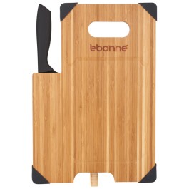 Bamboo Cutting Board with Knife