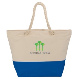 12 oz. Zippered Cotton Rope Tote